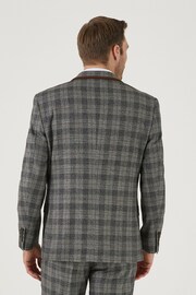 Skopes Tatton Grey Brown Check Tailored Fit Suit Jacket - Image 3 of 6