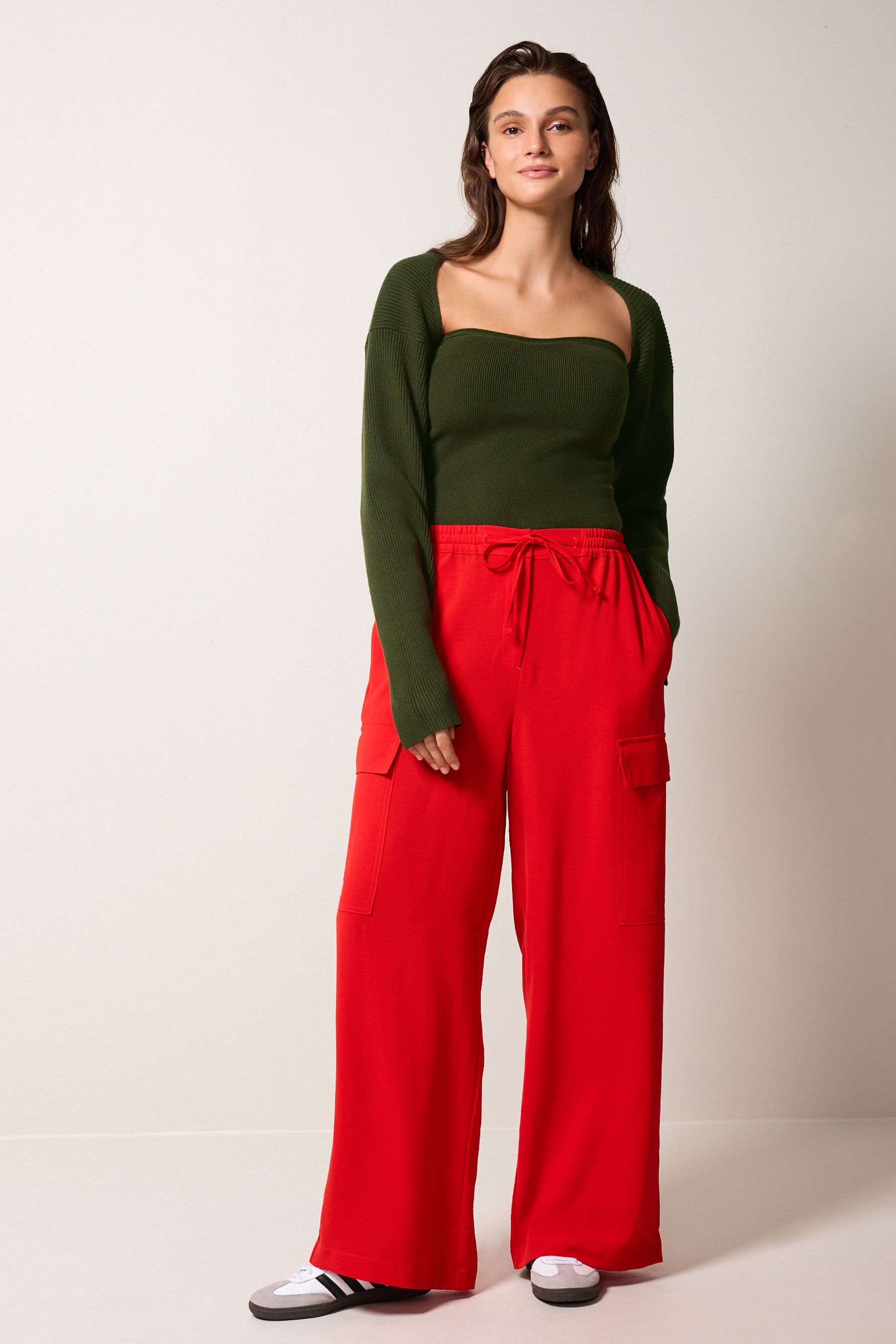 Buy Red Smart Cargo Trousers from Next Luxembourg