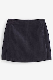 Navy Blue Corduroy Mini Skirt - Image 2 of 4