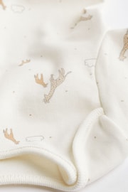 Delicate White Animal 4 Pack Baby Printed Short Sleeve Bodysuits - Image 6 of 6