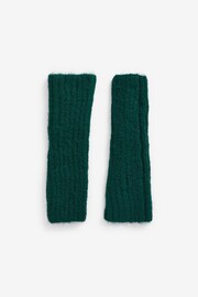 Green Knit Longline Handwarmers - Image 3 of 3