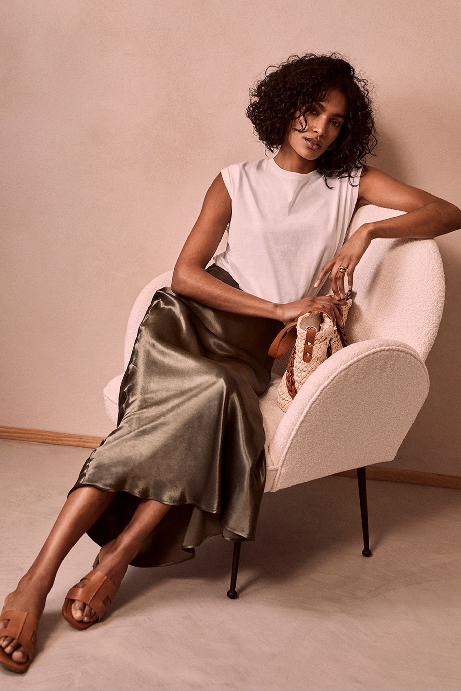 Mint velvet green maxi skirt clearance