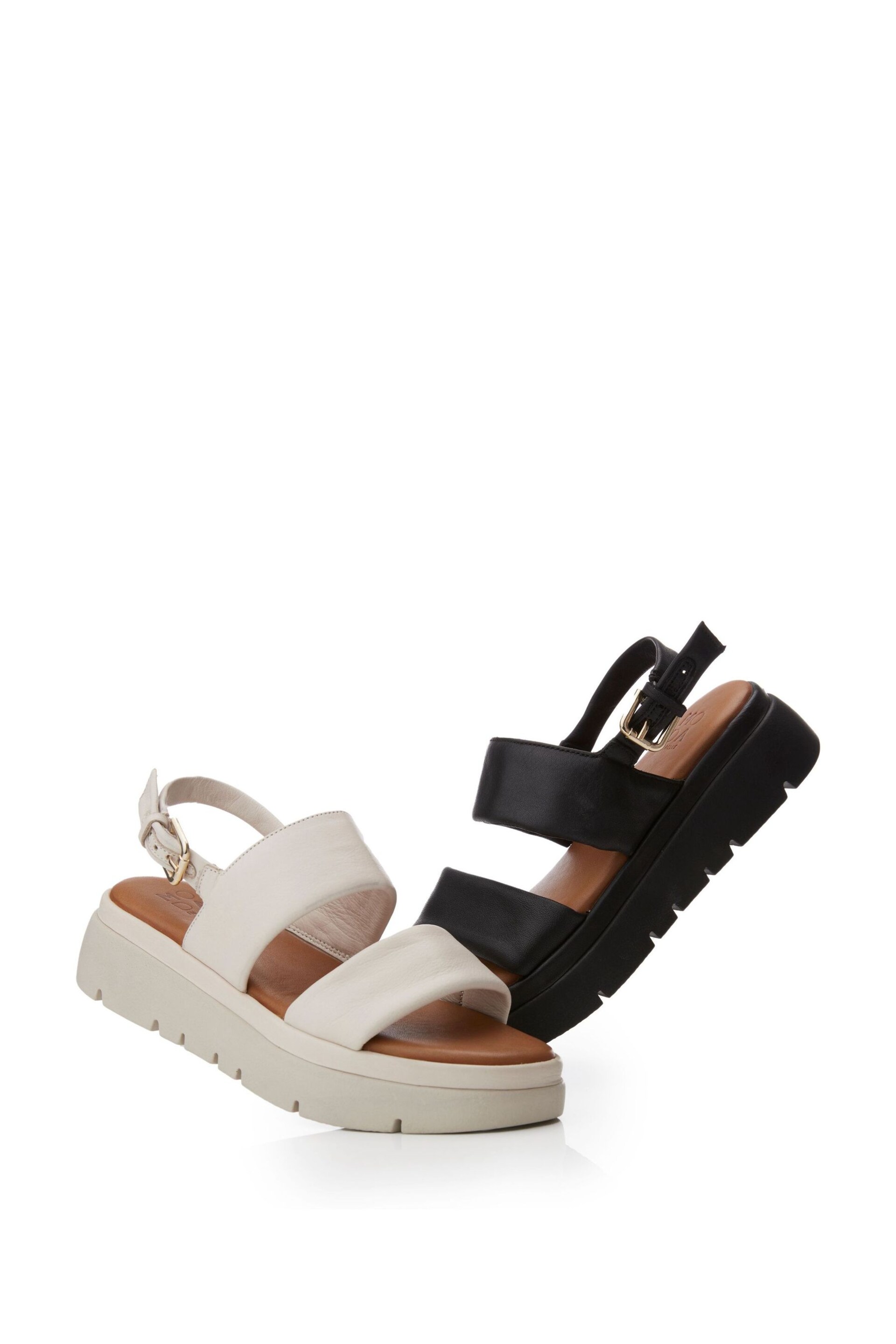 Moda in Pelle Netty Two Part Platform Leather Sandal - Image 5 of 5