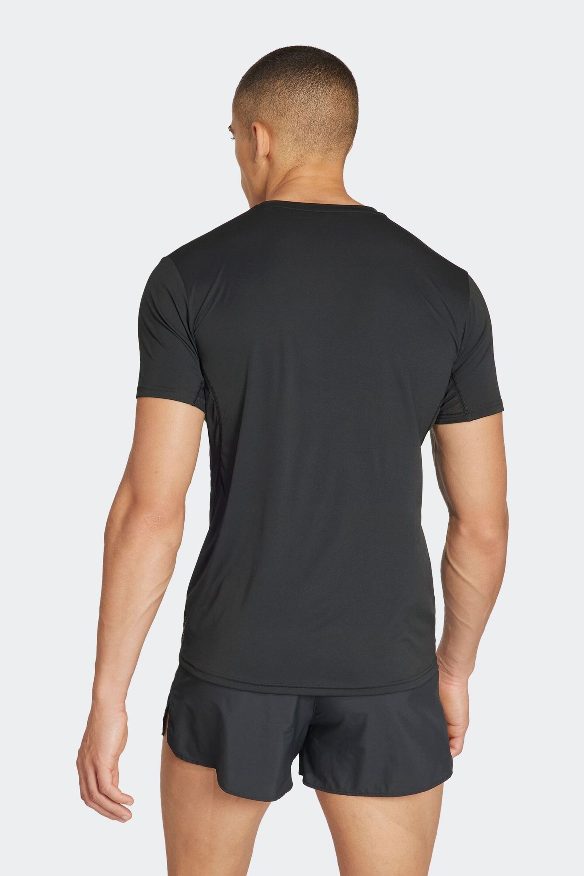 adidas Black Adizero Essentials Running T-Shirt - Image 2 of 5