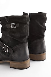 Black Regular/Wide Fit Forever Comfort® Leather Slouch Ankle Boots - Image 6 of 7