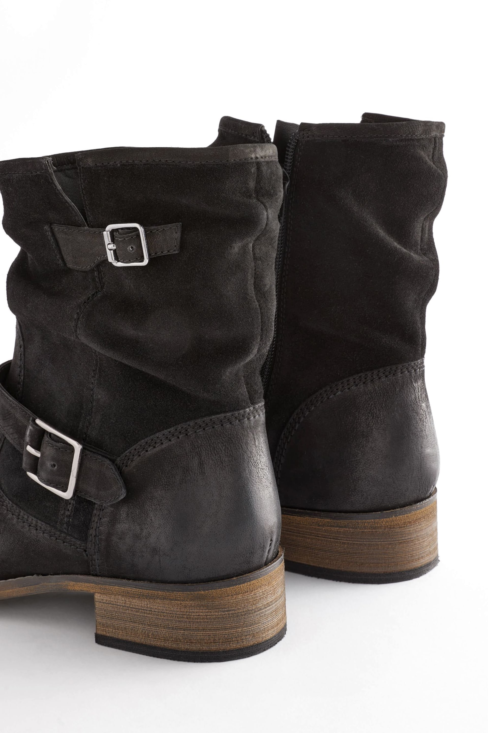 Black Regular/Wide Fit Forever Comfort® Leather Slouch Ankle Boots - Image 6 of 7