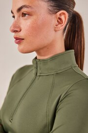 Khaki Green Elements Outdoor Fleece Lined Layer Top - Image 5 of 7