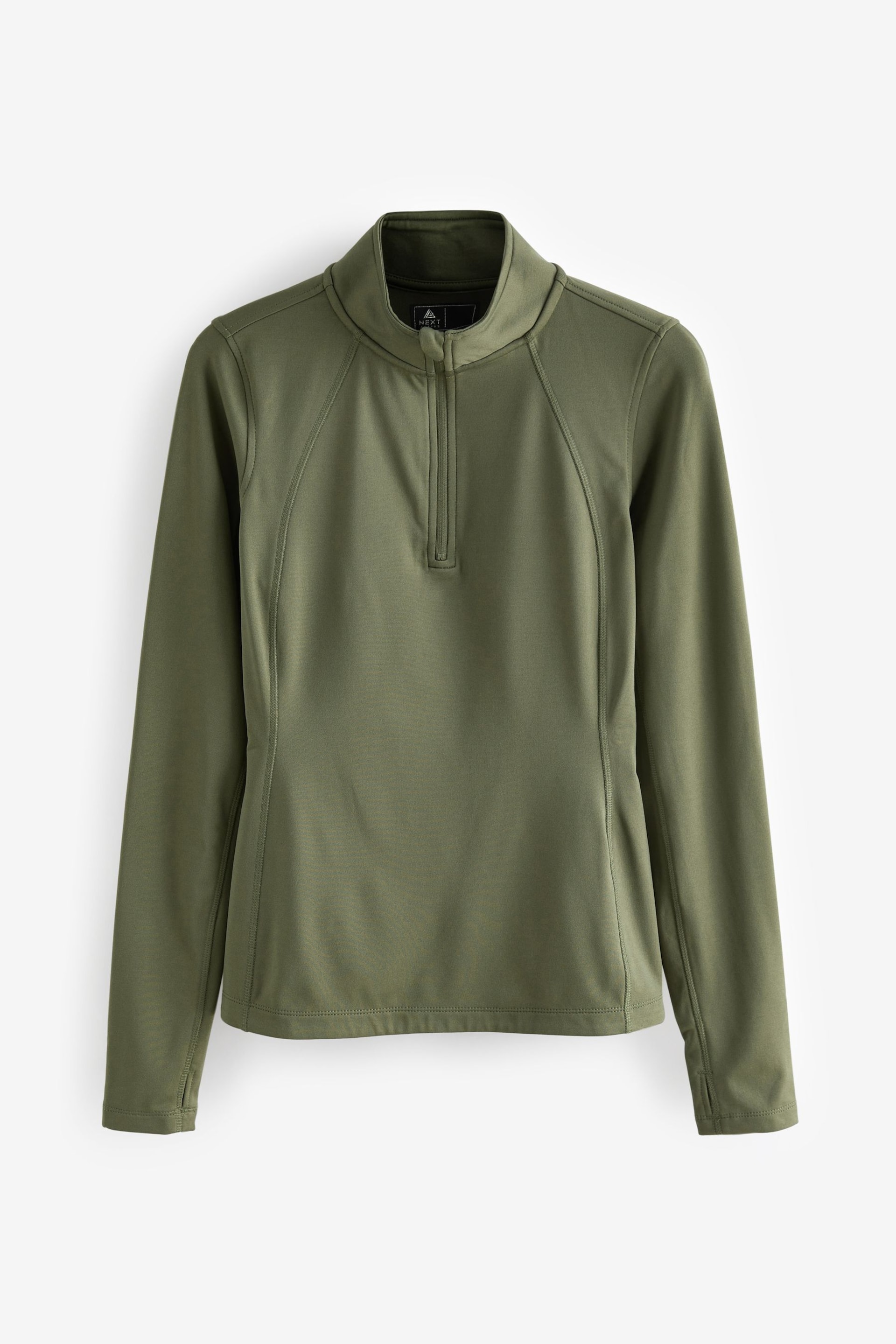 Khaki Green Elements Outdoor Fleece Lined Layer Top - Image 6 of 7