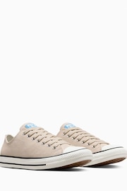 Converse Ivory Chuck Taylor All Star Suede Ox Low Trainers - Image 7 of 10