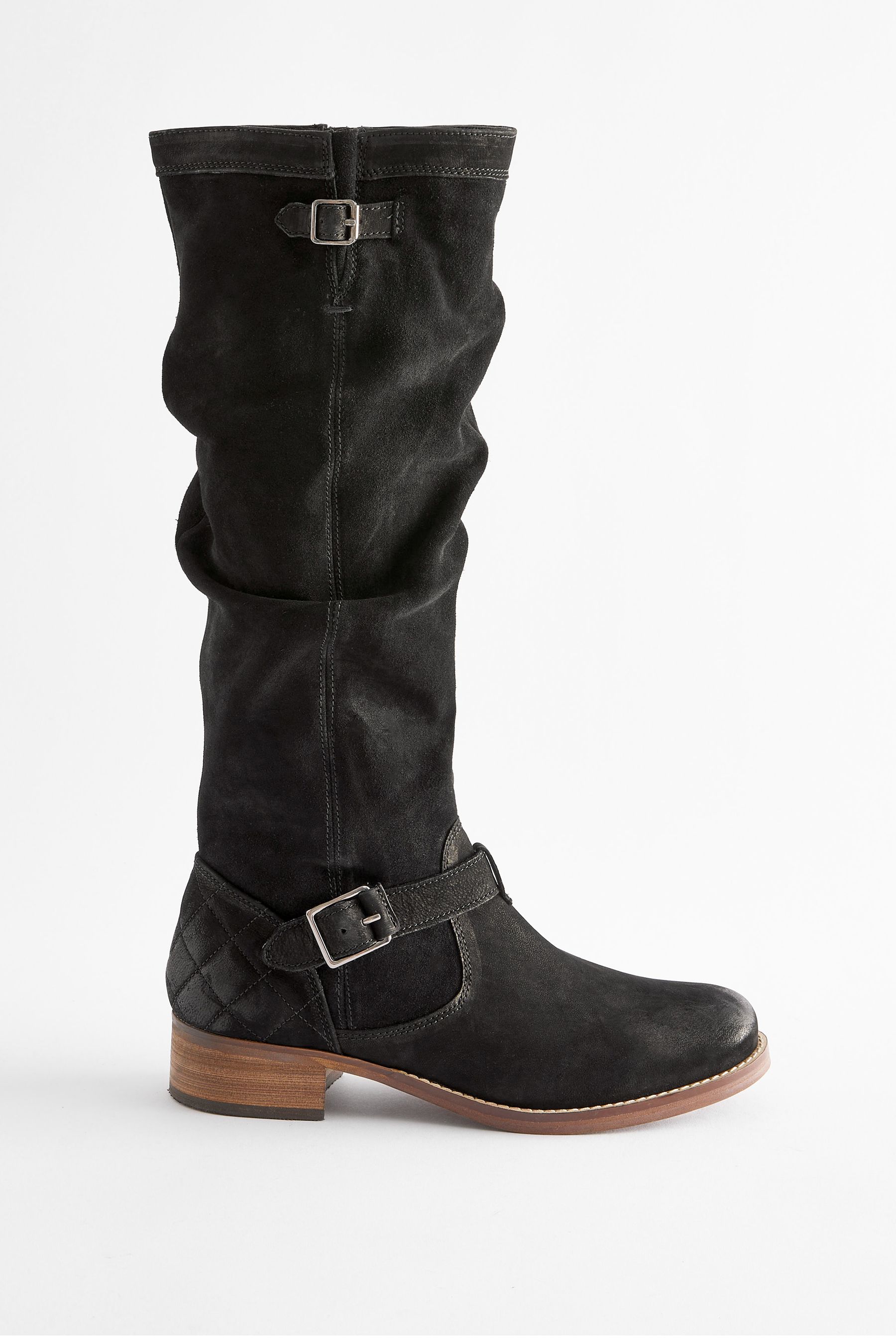 Buy Black Forever Comfort Slouch Knee High Boots from the Next UK online shop