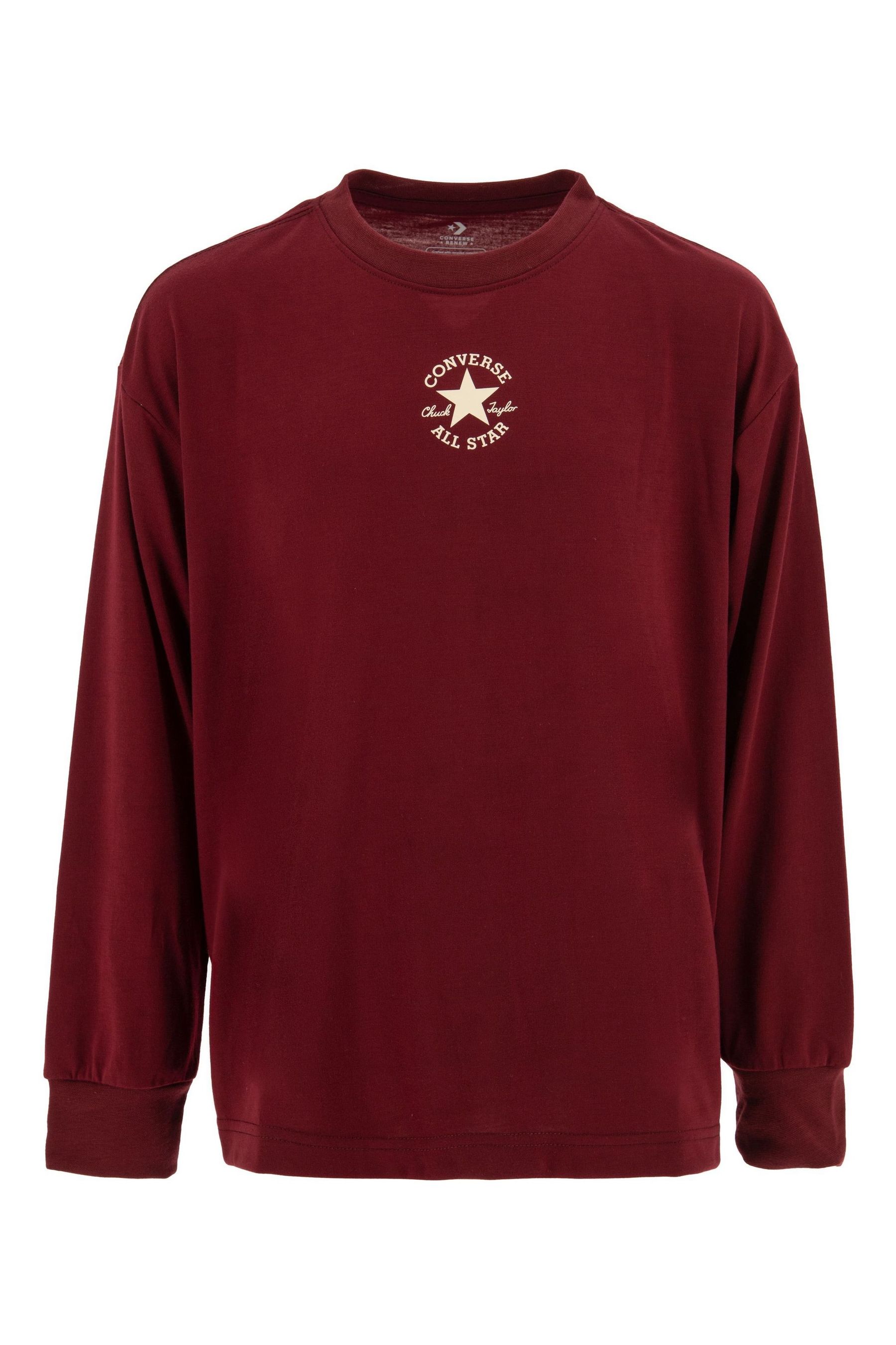 Burgundy converse shirt sales