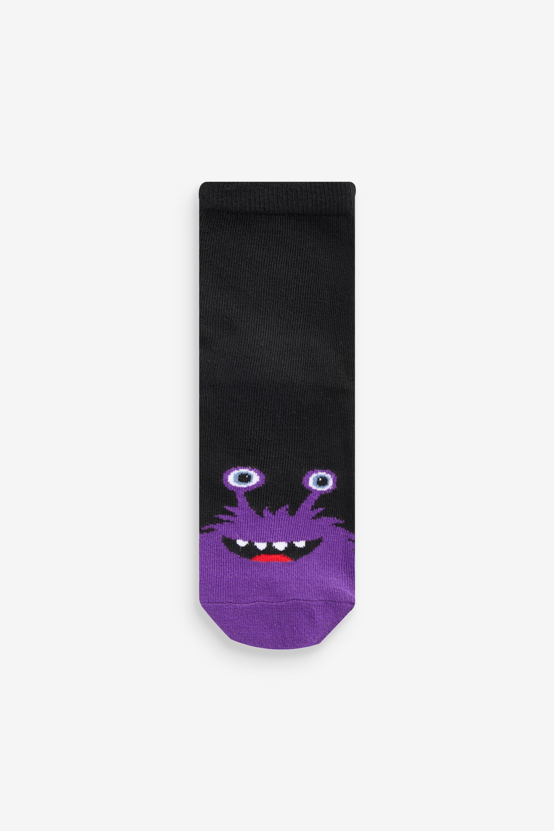 Black/Bright Monsters Cotton Rich Socks 10 Pack - Image 3 of 11