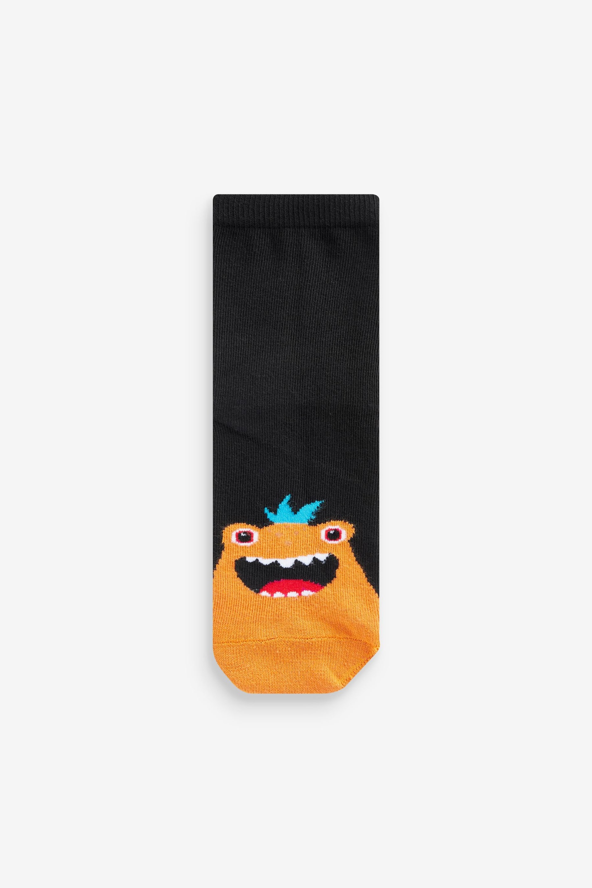 Black/Bright Monsters Cotton Rich Socks 10 Pack - Image 4 of 11