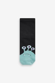 Black/Bright Monsters Cotton Rich Socks 10 Pack - Image 5 of 11