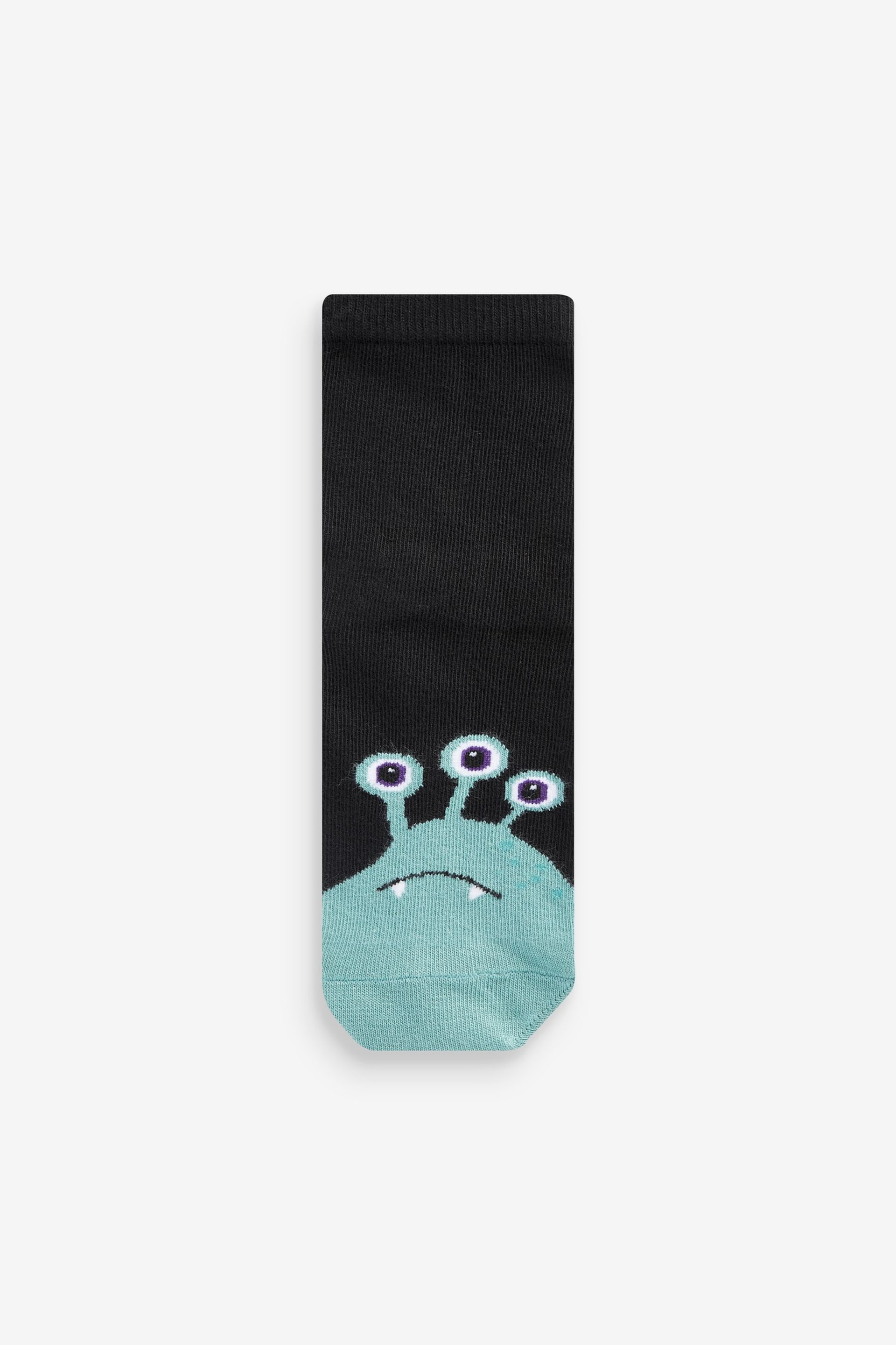 Black/Bright Monsters Cotton Rich Socks 10 Pack - Image 5 of 11