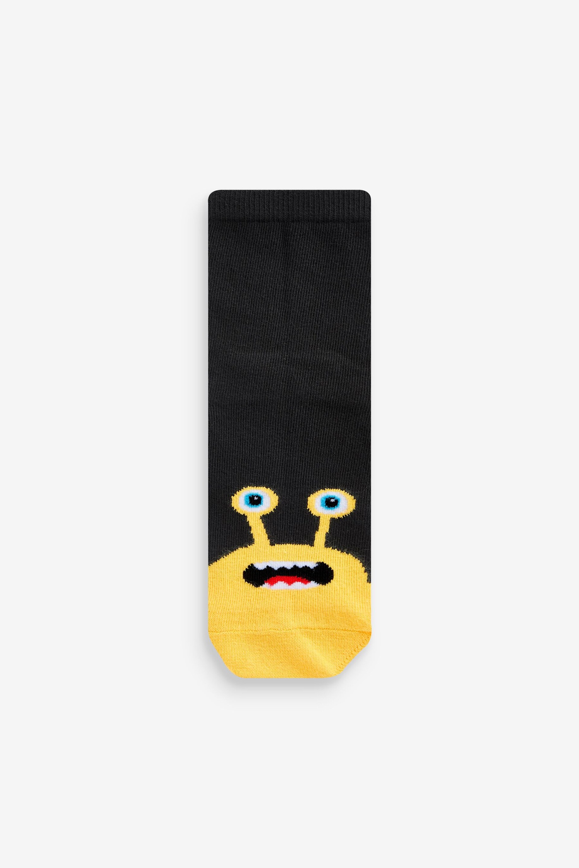 Black/Bright Monsters Cotton Rich Socks 10 Pack - Image 8 of 11