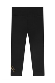 Nike Black/Gold Little Kids Shine Leggings - Image 1 of 3