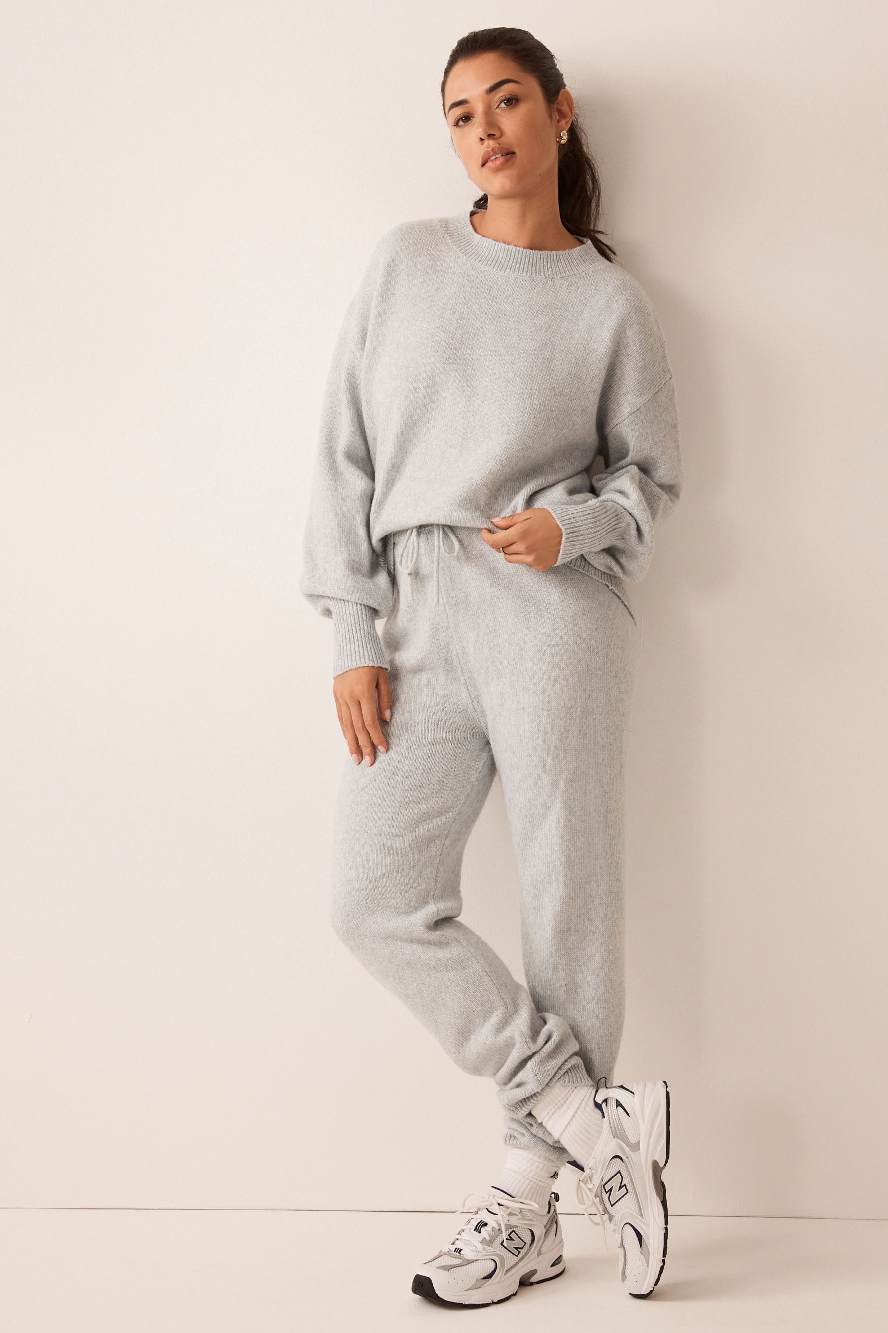 Buy Grey Knitted Lounge Joggers from Next Luxembourg