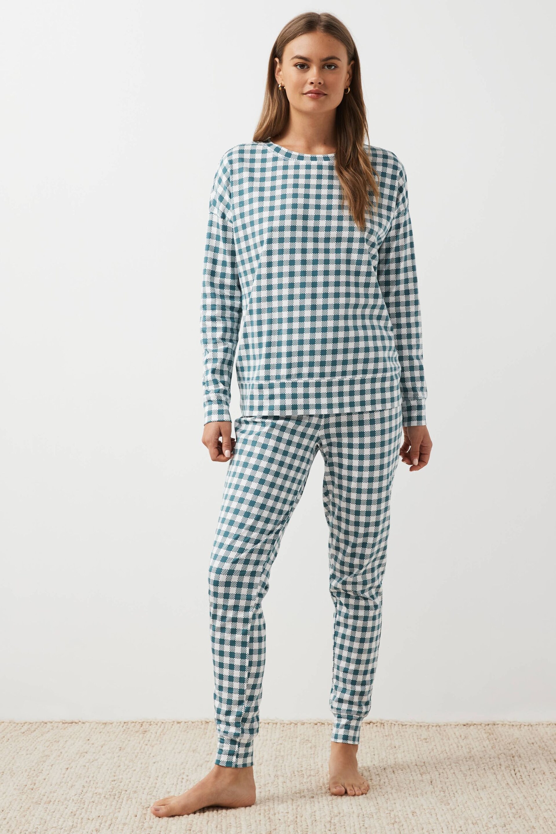 Blue/Pink Cotton Long Sleeve Pyjamas 2 Pack - Image 3 of 10