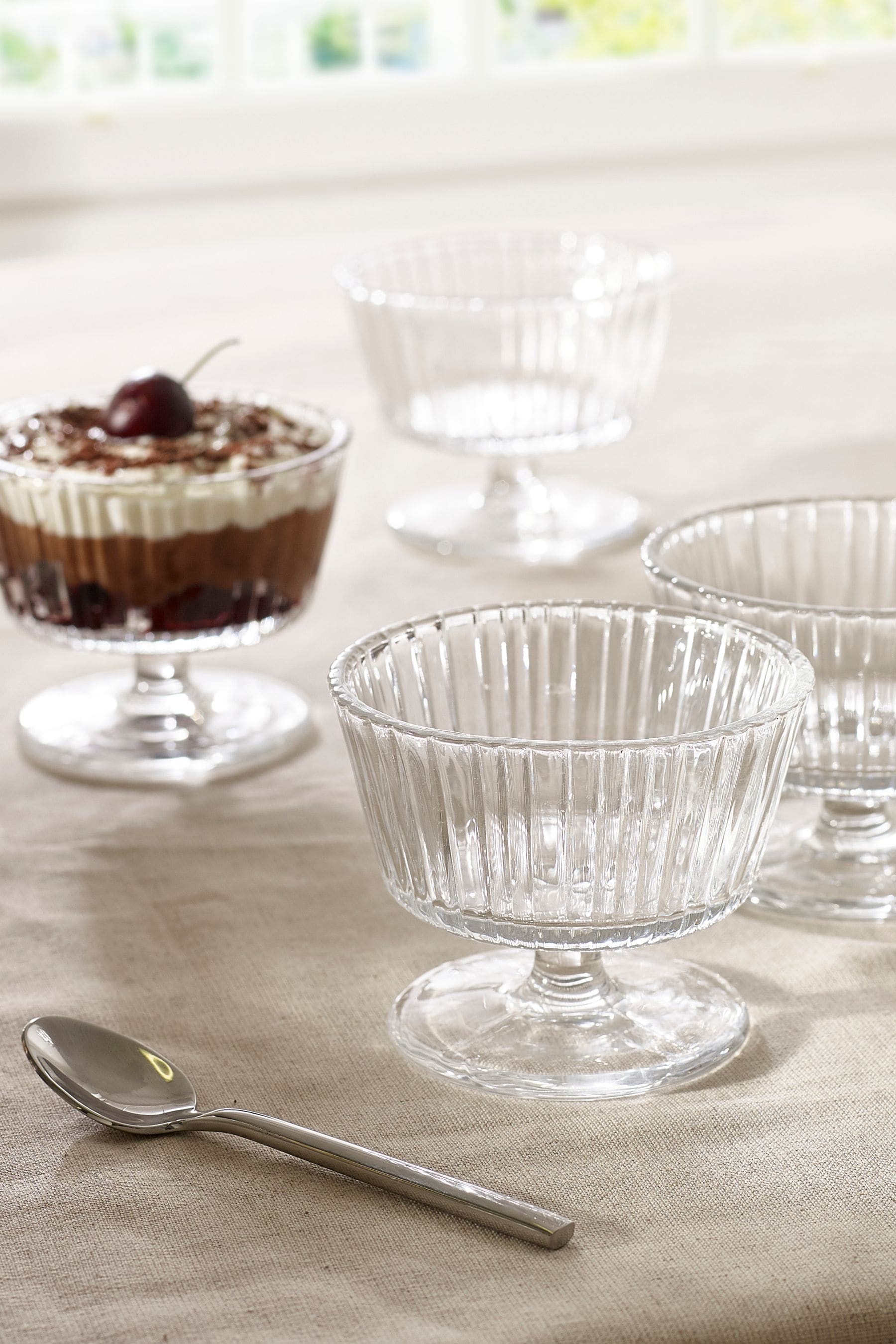 Buy Set of 4 Clear Glass Trifle Dessert Bowls from Next Germany