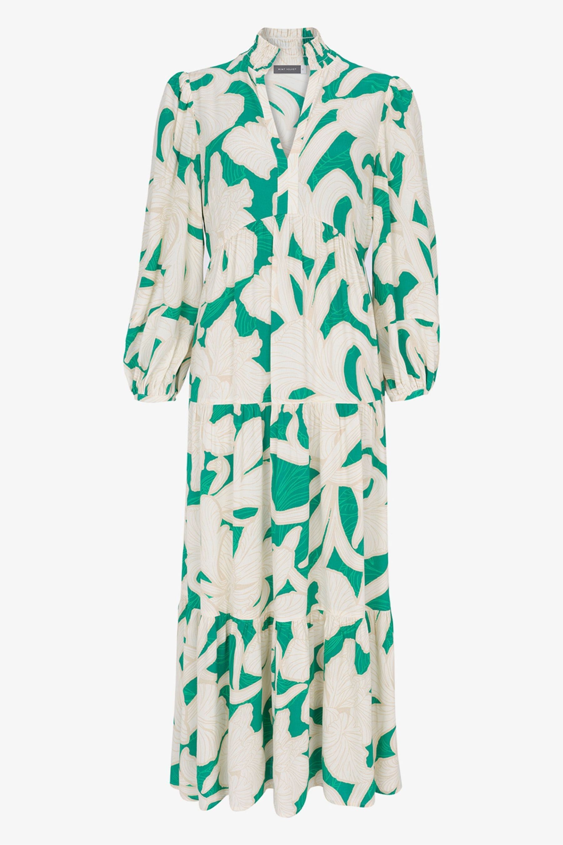 Buy Mint Velvet Green Sabrina Tiered Maxi Dress from Next Luxembourg