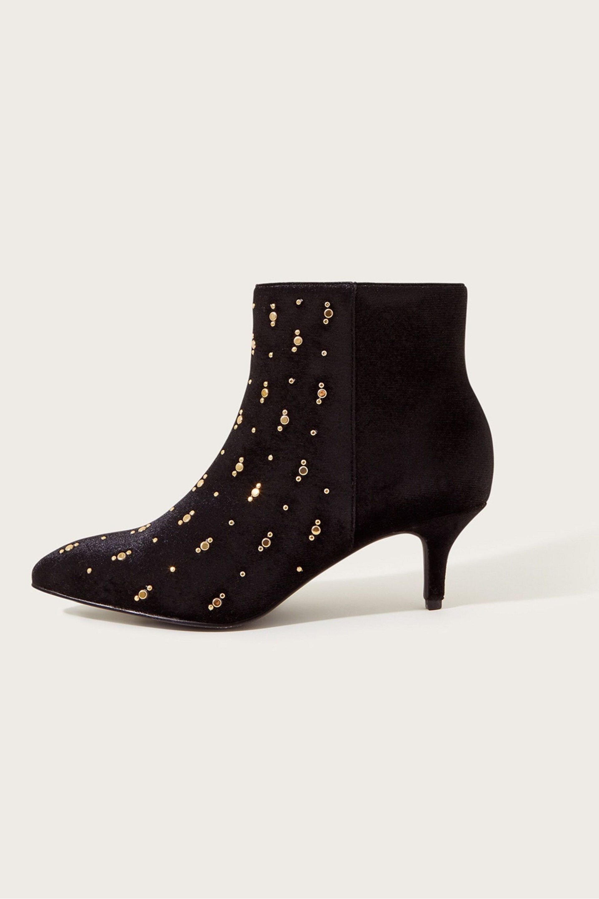 Monsoon Black Stud Ankle Boots - Image 3 of 3