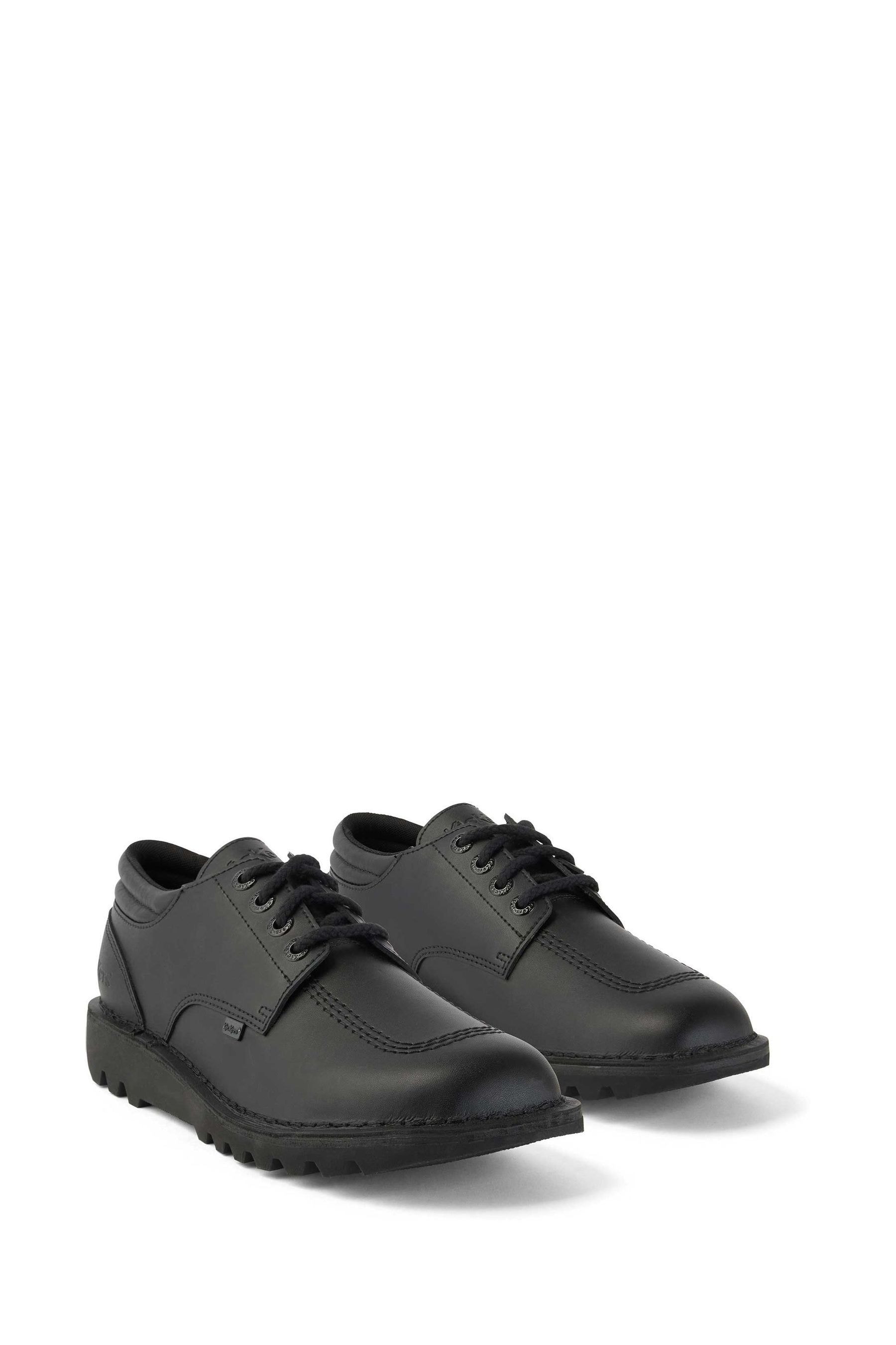 Buy Kickers Black Lo Padded Leather Shoes from Next Oman