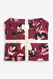 Berry Red Cotton Long Sleeve Pyjamas - Image 10 of 10
