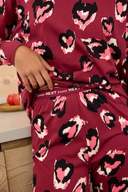 Berry Red Cotton Long Sleeve Pyjamas - Image 5 of 10