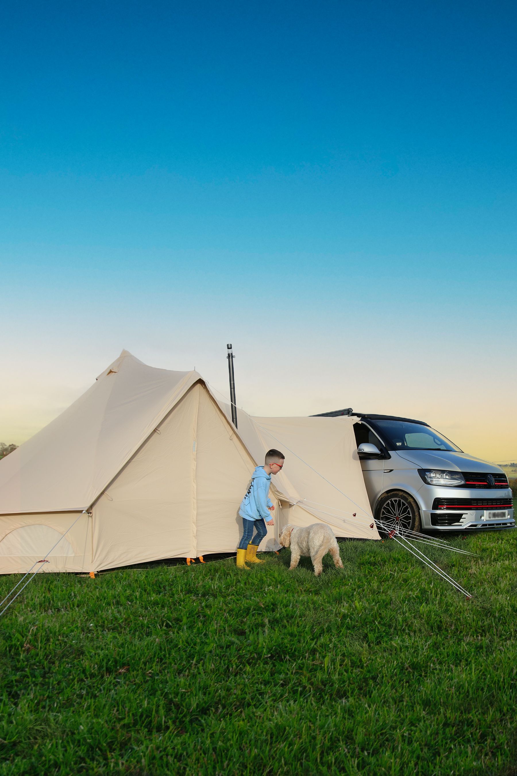 Buy Glawning Cream Outdoor 2 Door 5m Campervan Awning Tent with Waterproof Groundsheet from the Next UK online shop