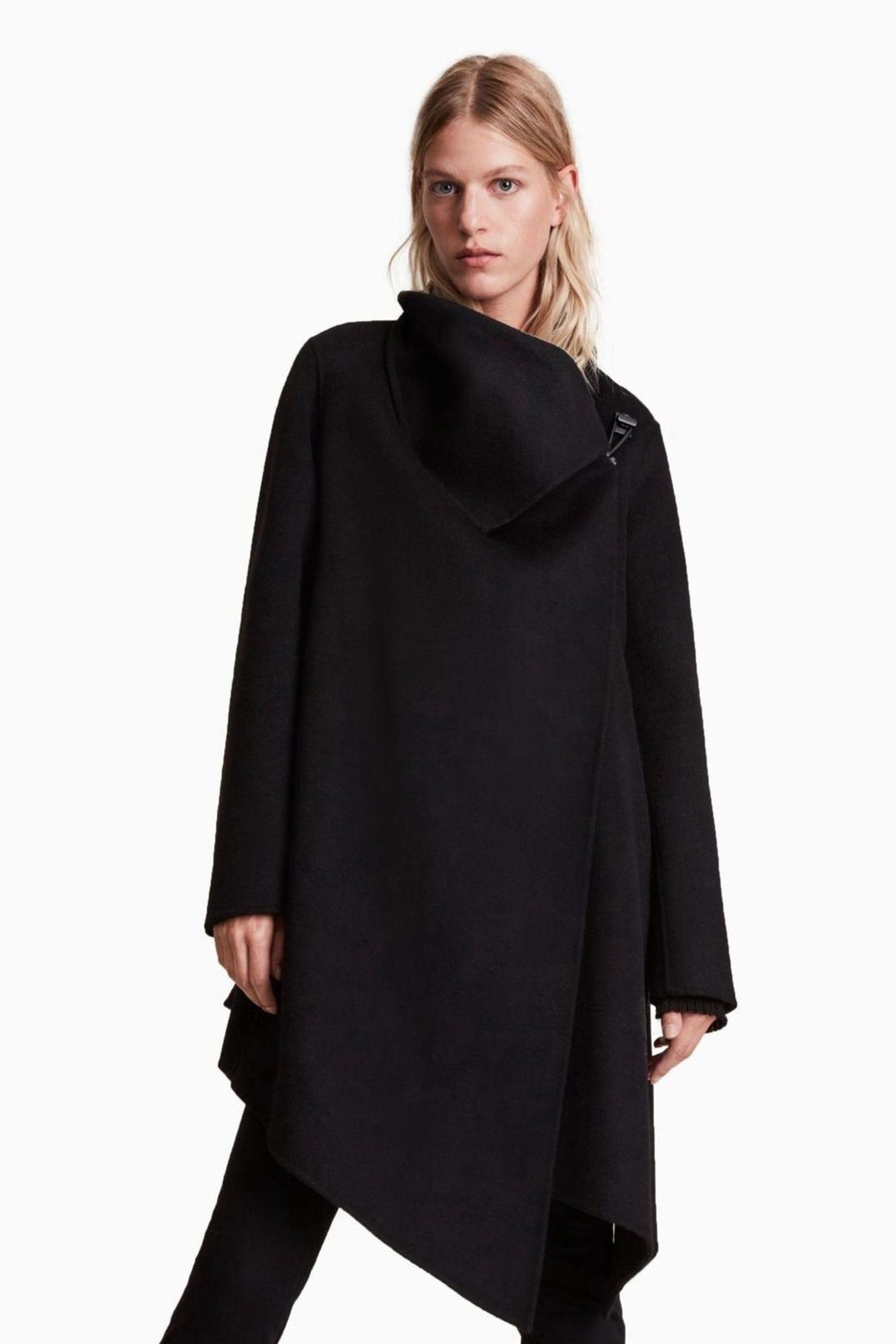 Buy AllSaints Black Monument Eve Coat from the Next UK online shop