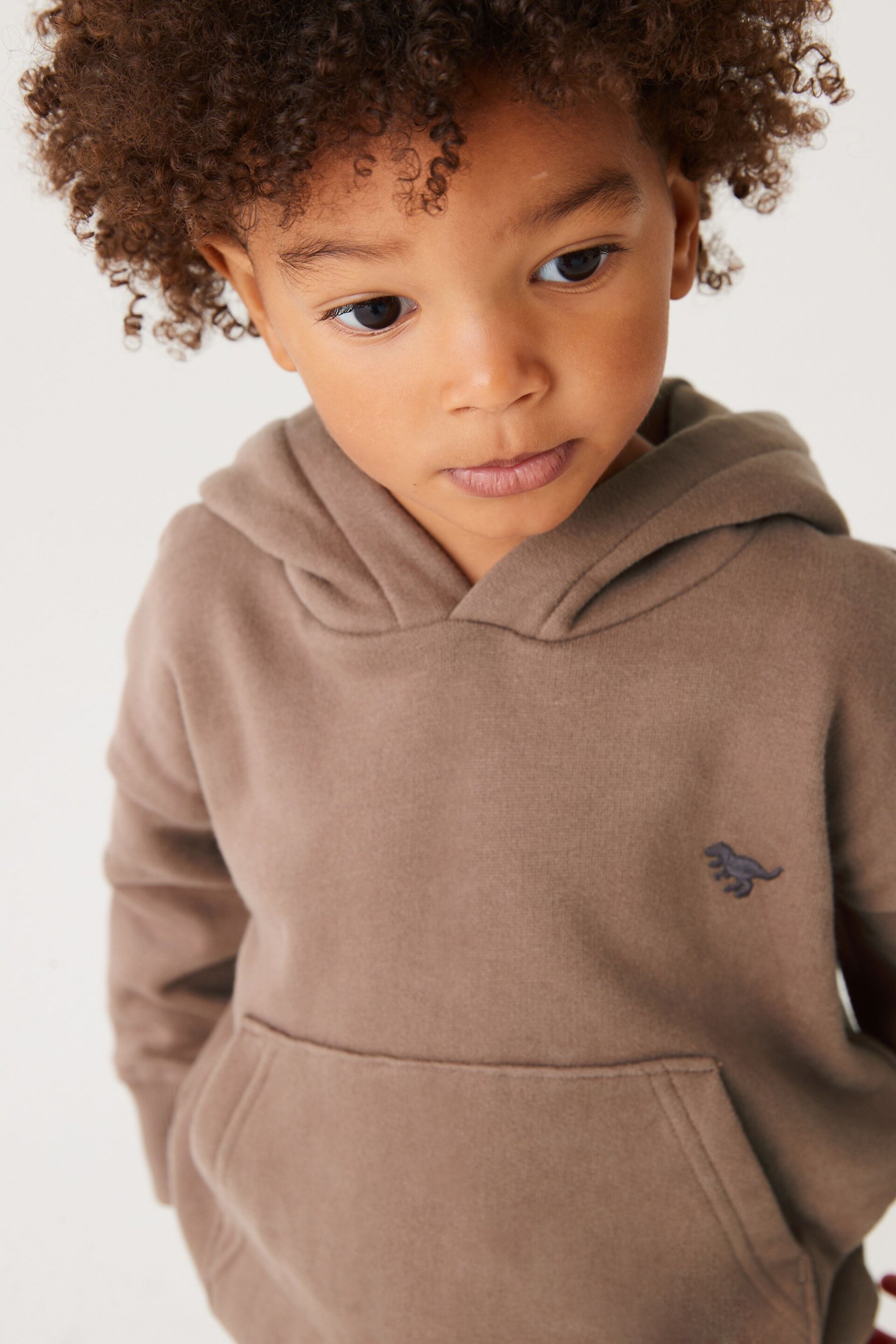 Mink Brown Soft Touch Jersey Hoodie (3mths-7yrs) - Image 4 of 7