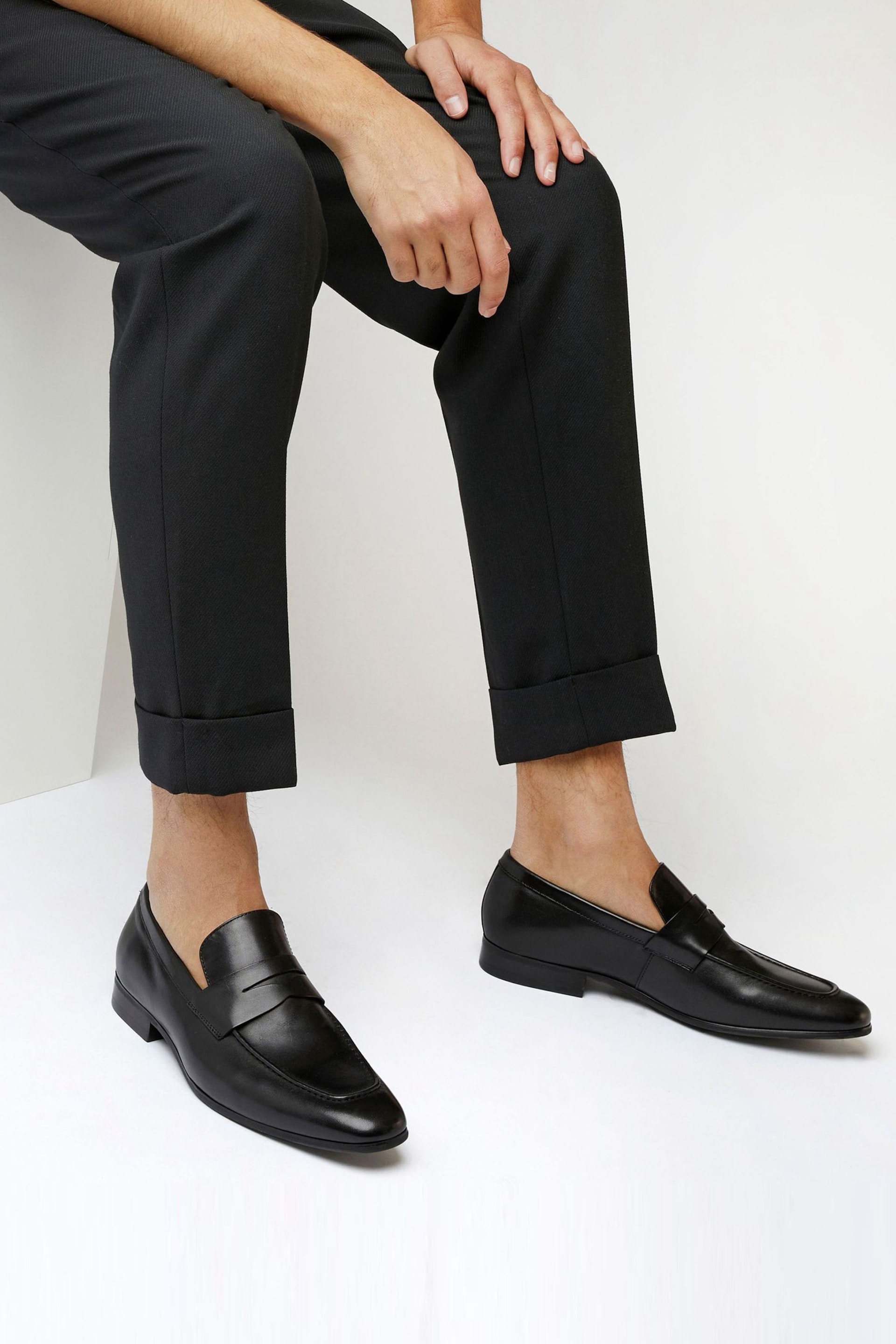 Dune London Black Shawl Snaffle Loafers - Image 1 of 8