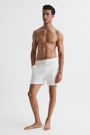 Reiss White Sun Side Adjuster Swim Shorts - Image 3 of 6