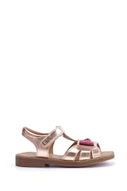 Start Rite Mermaid Rose Gold & Pink Leather Rip-Tape Sandals F Fit - Image 2 of 7