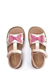 Start Rite Mermaid Rose Gold & Pink Leather Rip-Tape Sandals F Fit - Image 6 of 7