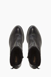 Dune London Black Wide Fit Paxan Buckle Detail Heeled Ankle Boots - Image 6 of 8