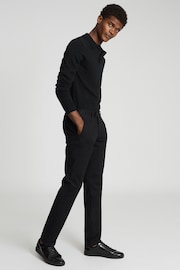 Reiss Black Eastbury Slim Fit Chinos - Image 1 of 5