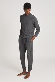 Reiss Grey Adam Melange Crew Neck Long Sleeve T-Shirt - Image 3 of 6