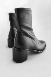 Black PU Extra Wide Fit Forever Comfort® Sock Ankle Boots - Image 3 of 5