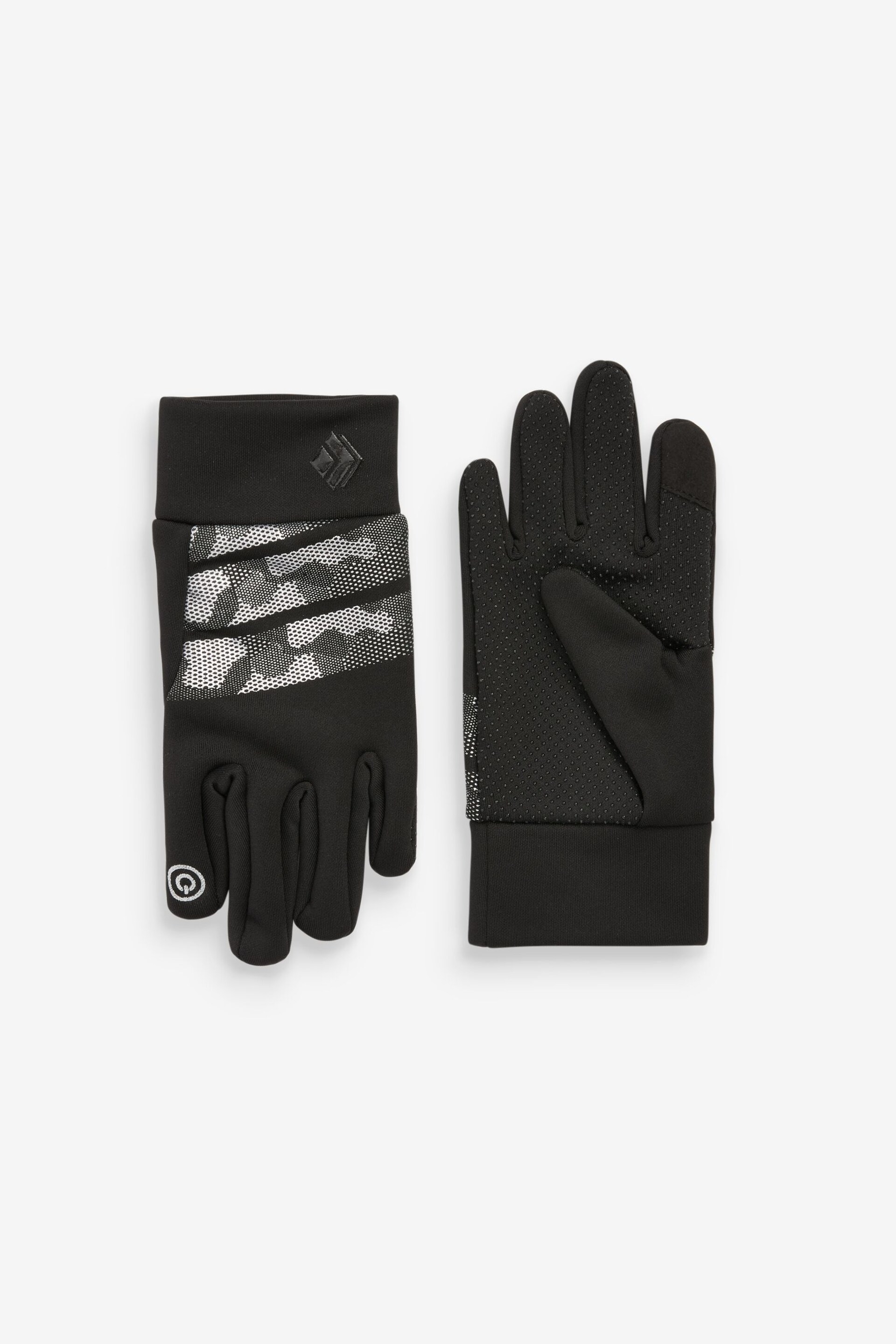 Black/Grey Camouflage Sporty Gloves (3-16yrs) - Image 1 of 1