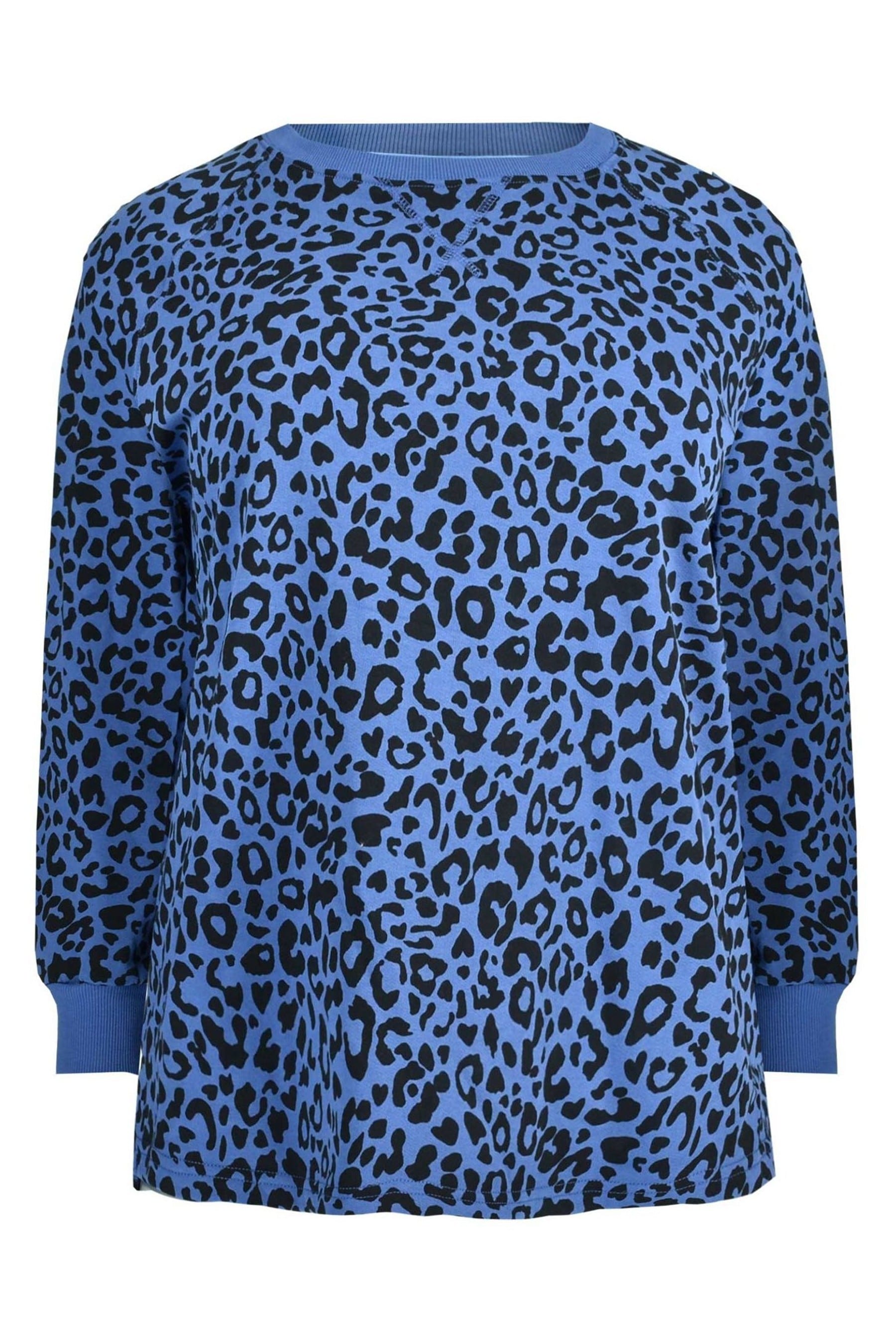 Blue cheetah print sweater store