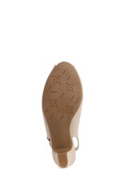 Pavers Cream Peep Toe Slingback High Heels - Image 4 of 5