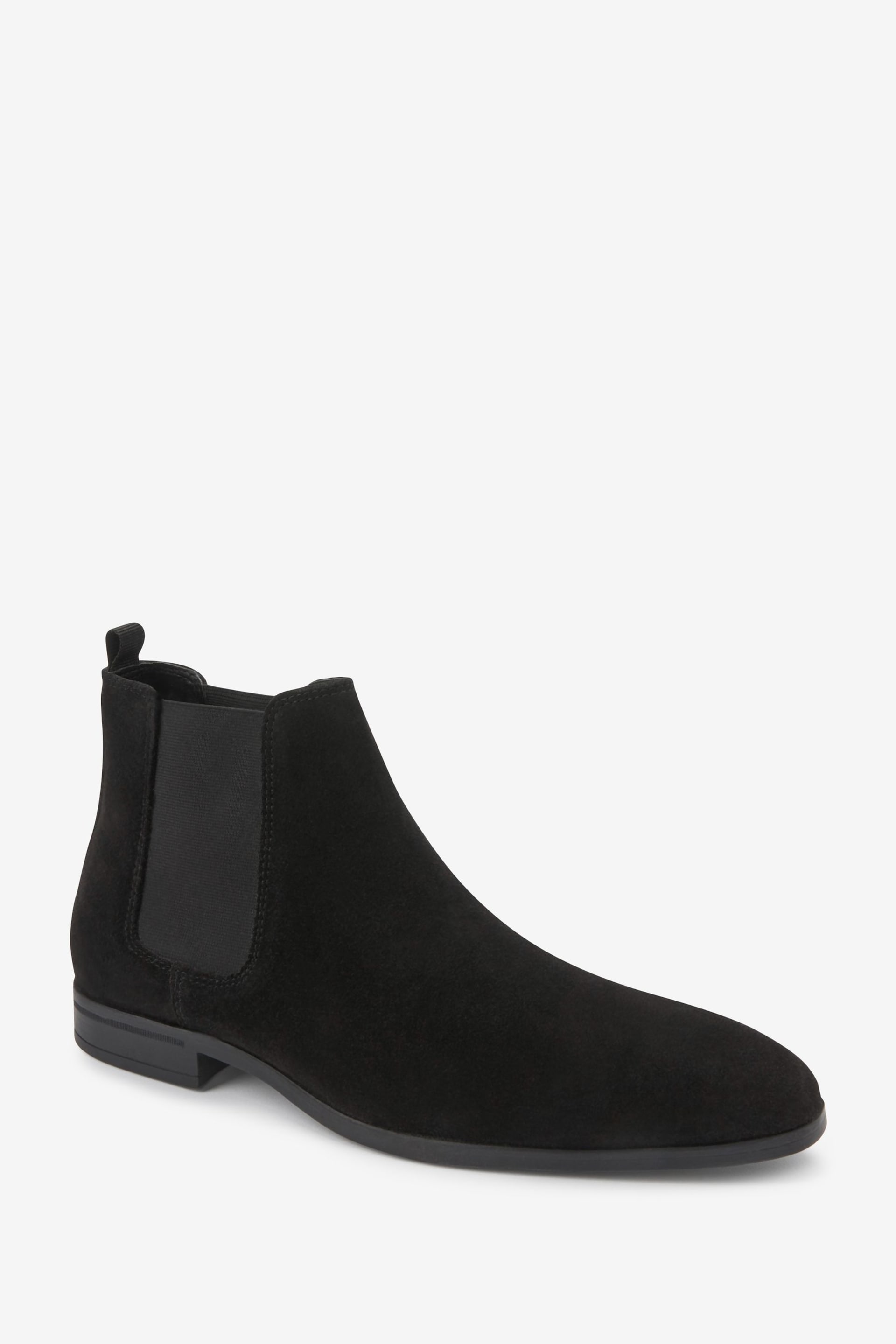 Black Suede Chelsea Boots - Image 3 of 5