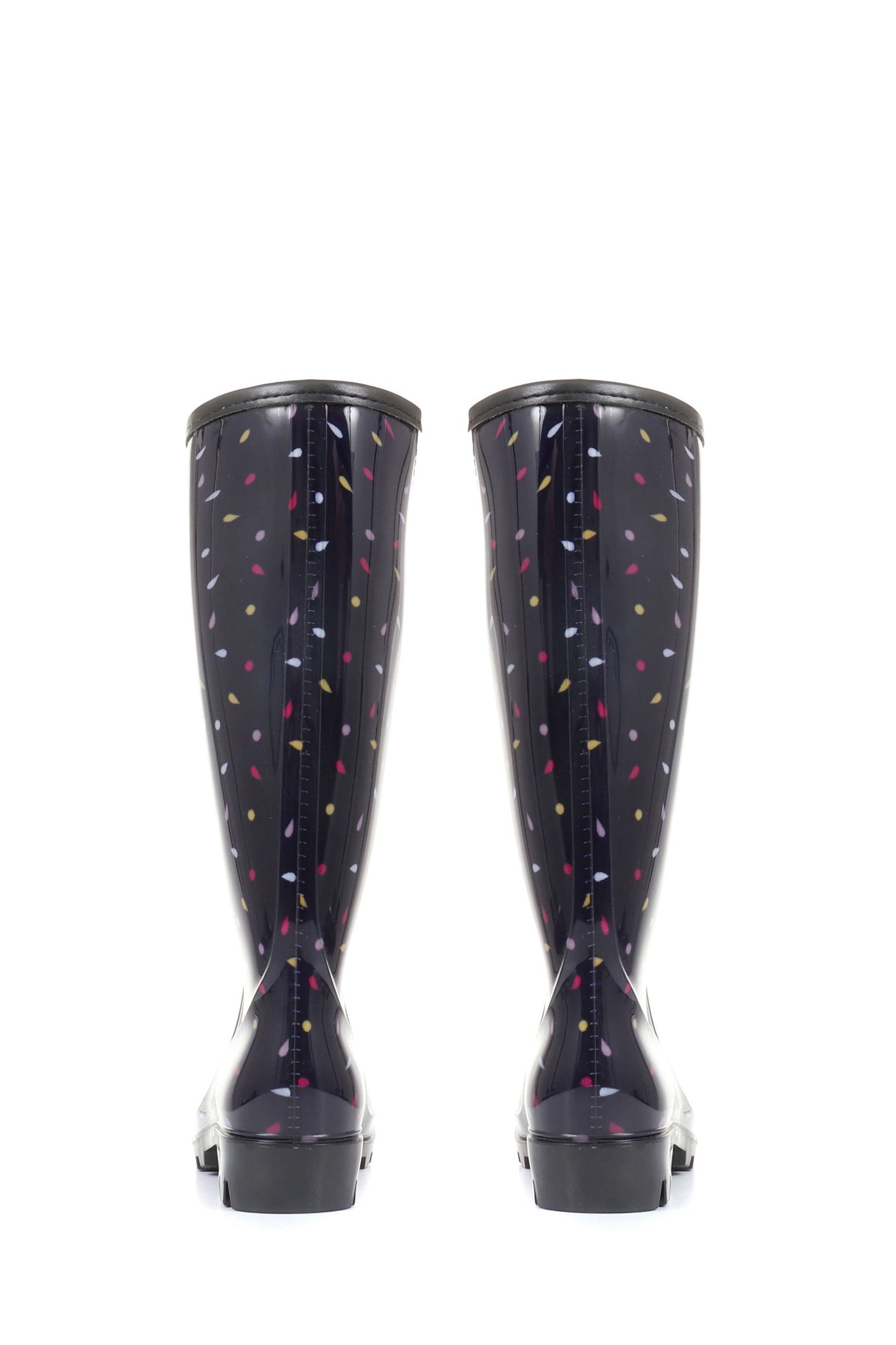 Buy Pavers Ladies Blue Polka Dot Wellington Boots from Next Luxembourg