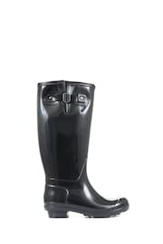 Pavers Ladies Patent Fleece Lined Wellies - Image 1 of 5