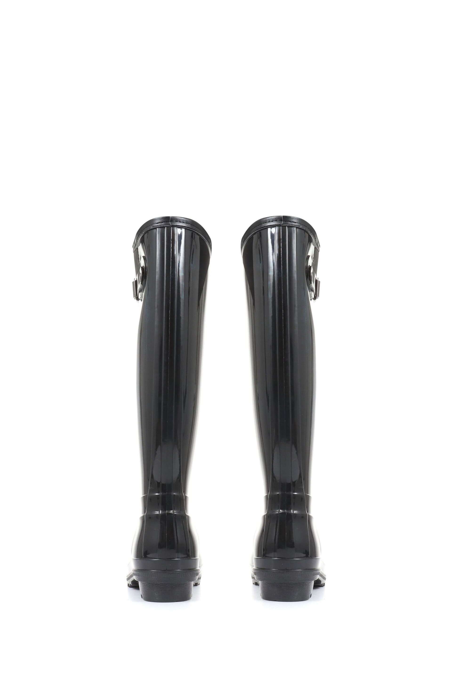 Pavers Ladies Patent Fleece Lined Wellies - Image 2 of 5