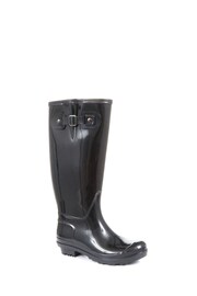 Pavers Ladies Patent Fleece Lined Wellies - Image 3 of 5