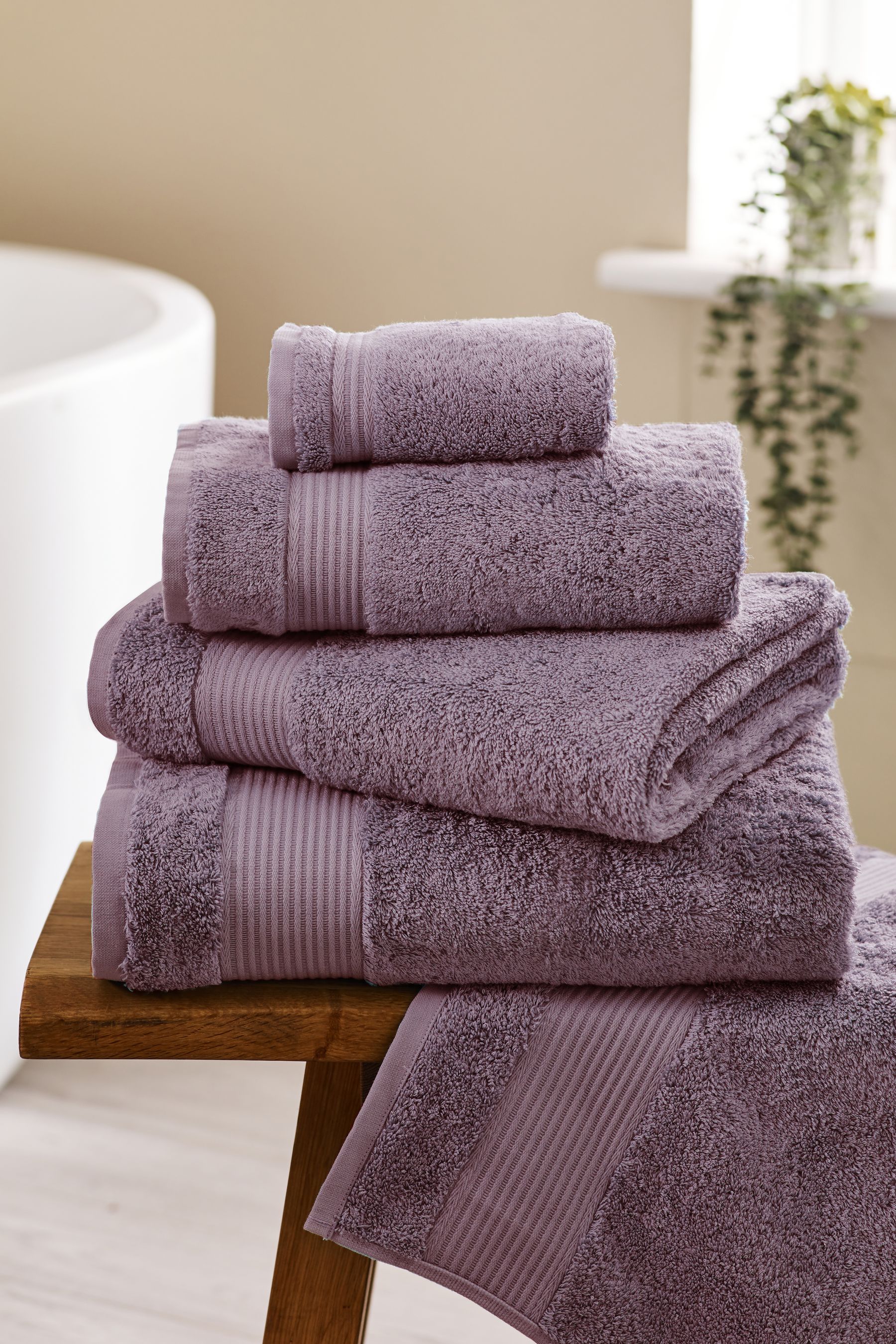 Mauve towels deals