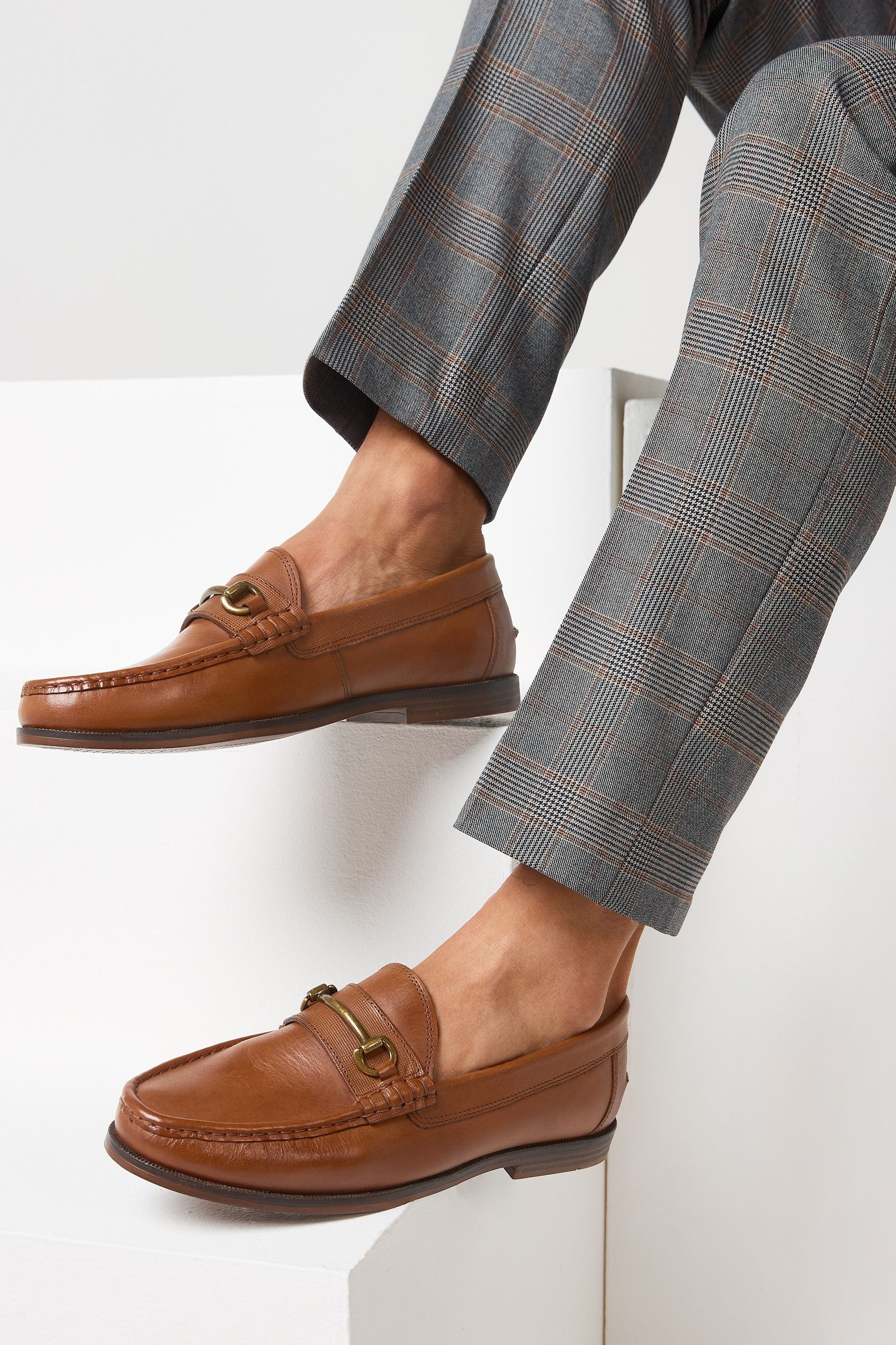 Tan snaffle loafers online